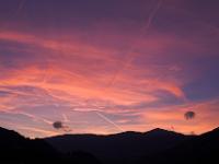 Abendrot über den Bergen